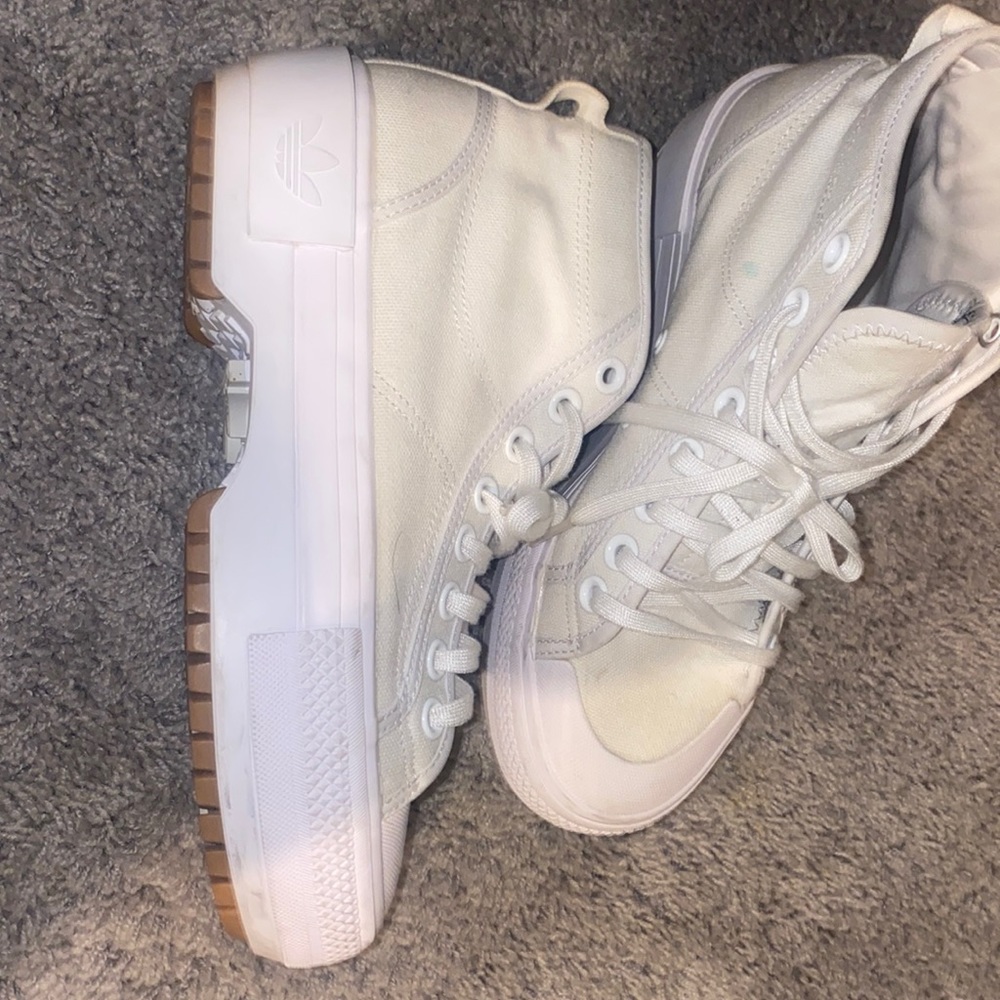 All White HighTop Converse